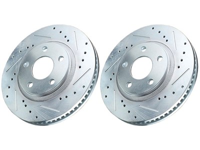 Power Stop AR82102 Front Drilled & Slotted Rotors 2003-2011 Cadillac CTS