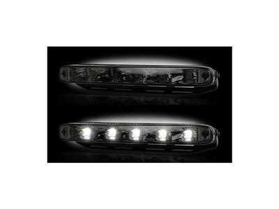 Recon 264151BK LED Smoked Rectangular "Audi/Mercedes Style" Daytime Running Lights
