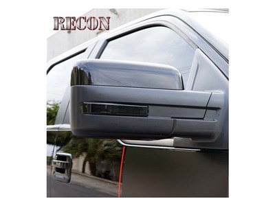 Recon 264240BK Smoked Side Mirror Lenses 2009-2013 Ford F-150 & F-150 SVT Raptor