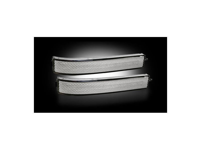 Recon 264241CL Clear Side Mirror Lenses W/Amber LEDs 2009-2013 Ford F-150/SVT Raptor