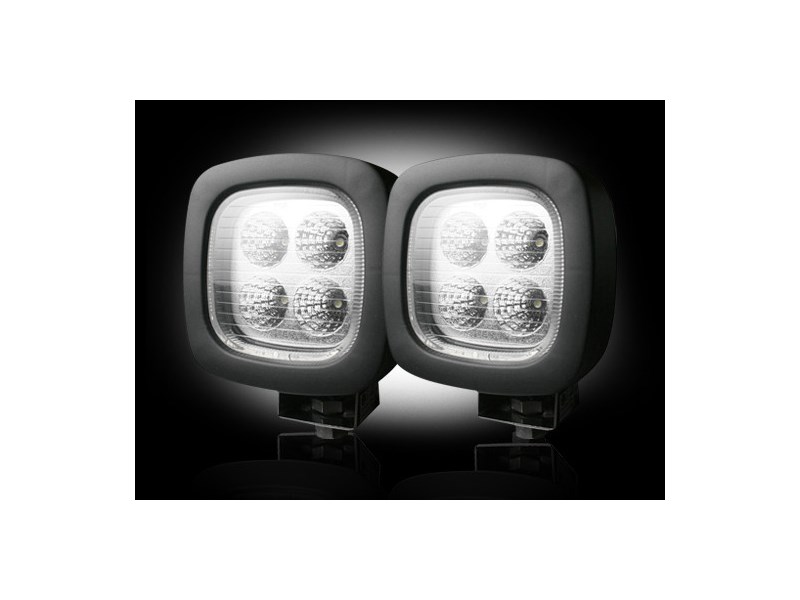 Recon 264502CL LED Square Driving Light Kit w Chrome Internal Housing