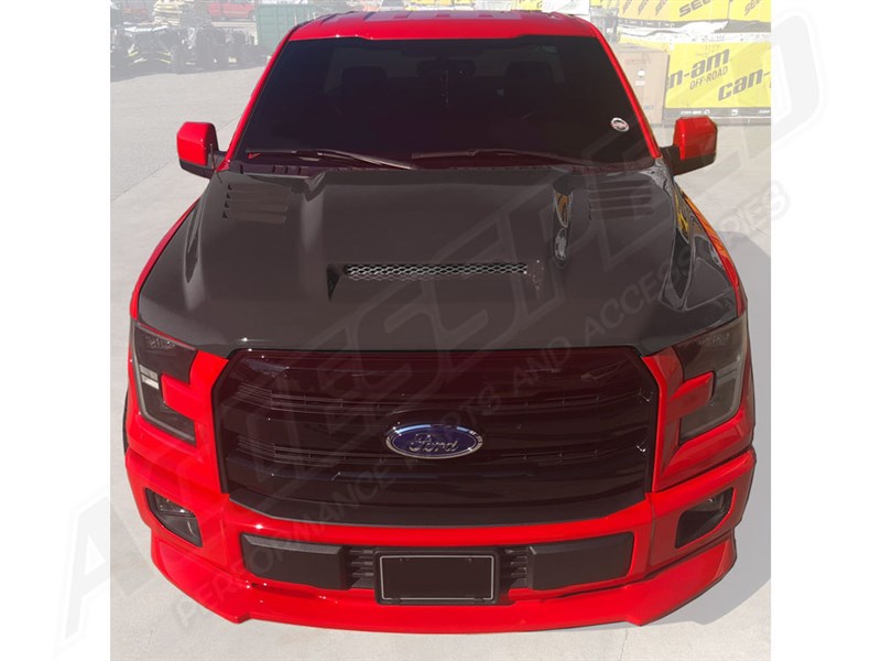 RK Sport 19016050 Full Carbon Fiber Ram Air Hood V1 fits 2015-2020 Ford F-150