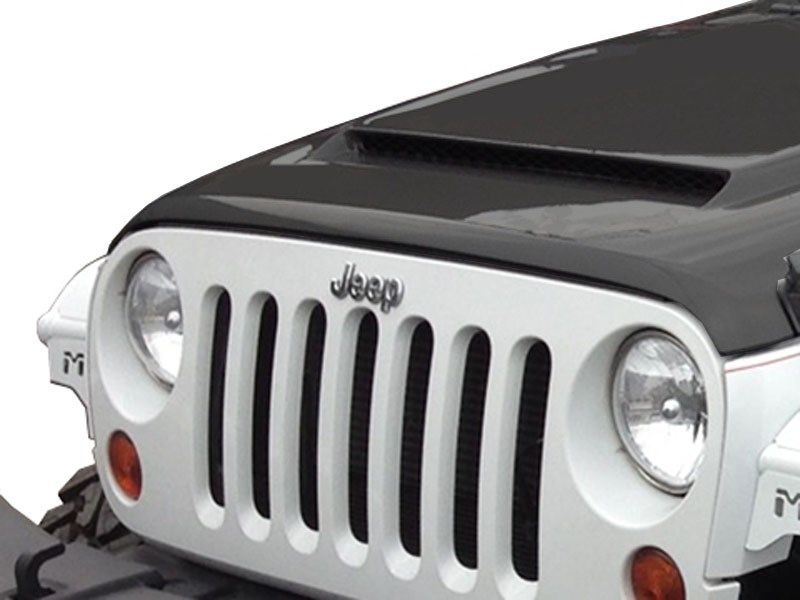 RK Sport 48012020 Ram Air Hood with Carbon Fiber Top fits 2013-2018 Jeep Wrangler