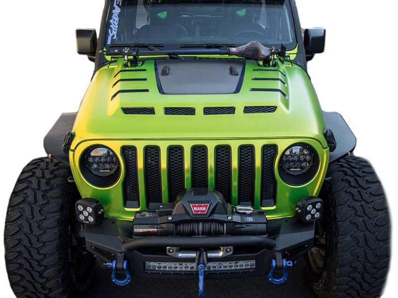 RK Sport 48013000 Fiberglass Ram Air Extractor Hood fits 2018-2024 Jeep Wrangler