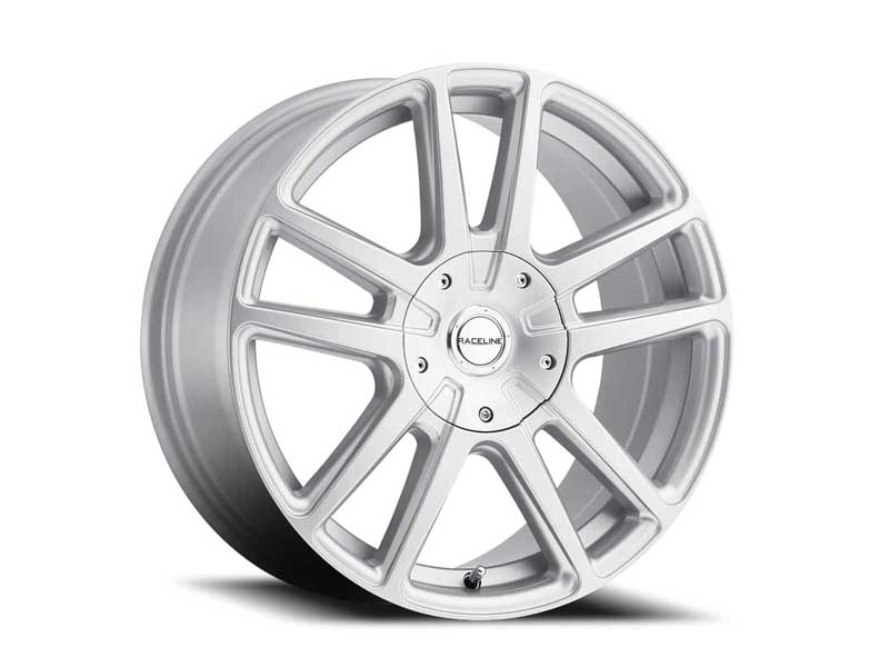 Raceline 145S-88091+40 18x8 Encore 145S Machined Spoke/Lip Hyper Silver 40 OS 5x112/5x120 BP 74.1