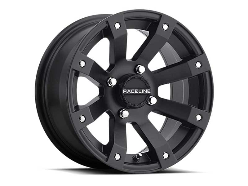 Raceline Wheels A7927056-43 12x7 Scorpion UTV A79 Satin Black 5 Offset 4x156 Bolt Pattern 132.5 Bore