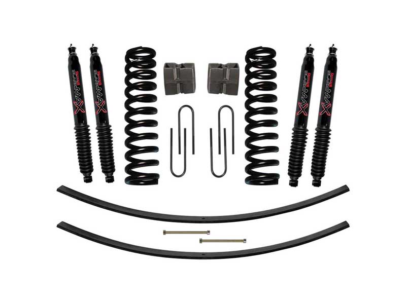Skyjacker 179PK-B Lift Kit w/Shock Black MAX Shocks 9" Lift Rear U-Bolt Kit Rear Block