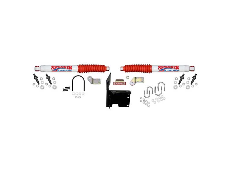 Skyjacker 7214 Steering Stabilizer Dual Kit White w/Red Boot