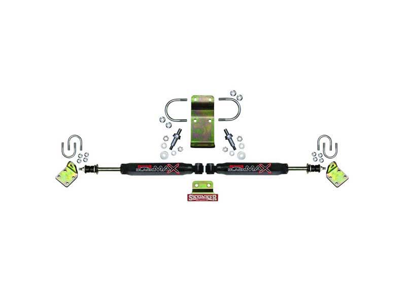 Skyjacker 8203 Steering Stabilizer Dual Kit Black Dual Kit Includes Steering Dampers & Brackets
