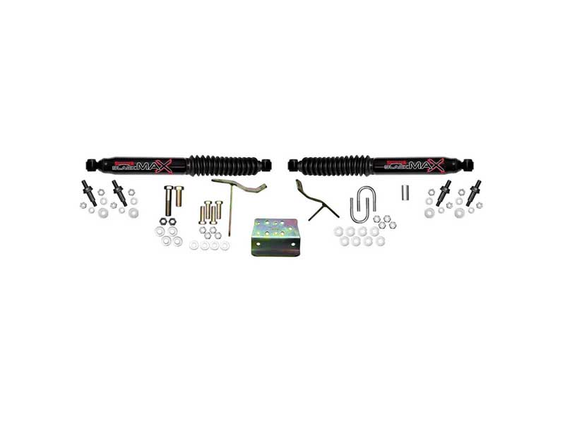 Skyjacker 8239 Steering Stabilizer Dual Kit Black Dual Kit Includes Mounting Brackets & Hardware