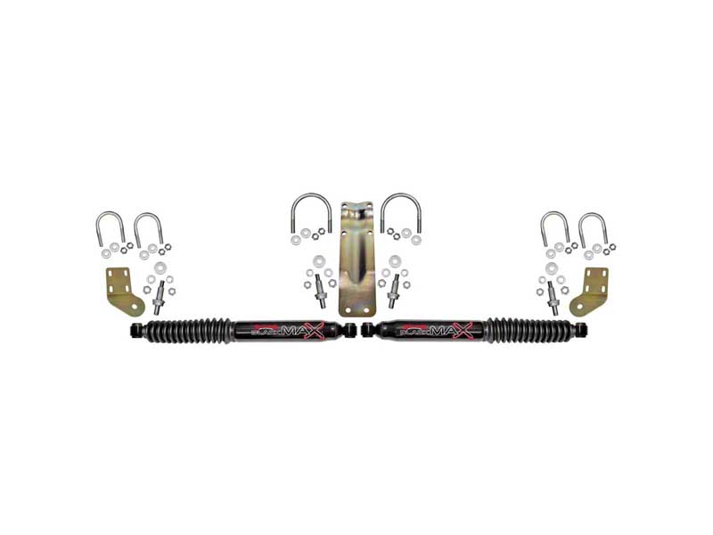 Skyjacker 8253 Black MAX Dual Steering Stabilizer Kit With Black Boots 2005-2023 F250/F350