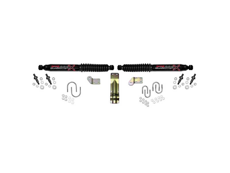Skyjacker 8270 Steering Stabilizer Dual Kit Black Dual Kit w/3.75" Axle Tube
