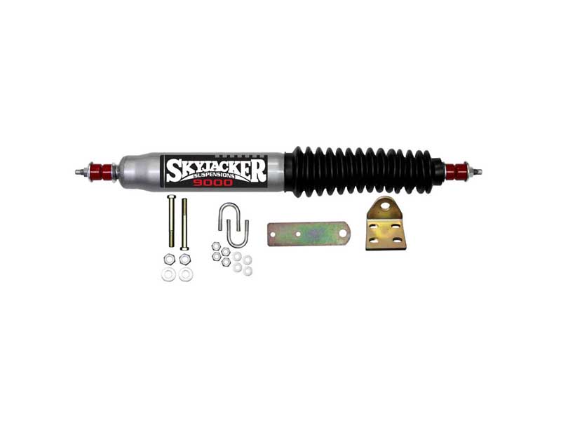 Skyjacker 9109 Steering Stabilizer Single Kit Silver w/Black Boot 87-95 Jeep Wrangler