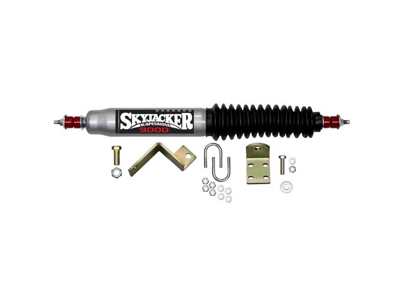 Skyjacker 9122 Steering Stabilizer Single Kit 74-20 GMC/Chevy Truck/SUV Silver w/Black Boot
