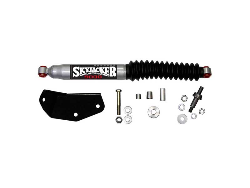 Skyjacker 9154 Steering Stabilizer Single Kit For Use w/4" Lift Silver w/Black Boot