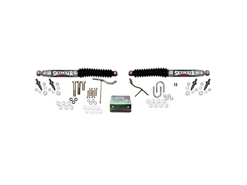 Skyjacker 9213 Steering Stabilizer Dual Kit Silver w/Black Boots 03-08 Dodge Ram 2500/3500