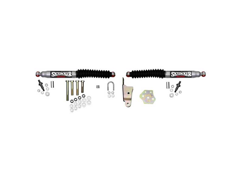 Skyjacker 9217 Steering Stabilizer Dual Kit Silver w/Black Boots 94-97 Dodge Ram 1500/2500/3500