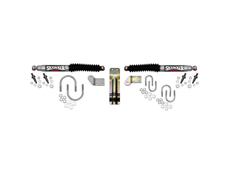 Skyjacker 9218 Steering Stabilizer Dual Kit Silver w/Black Boots 98-01 Ram 1500 98-02 Ram 2500/3500