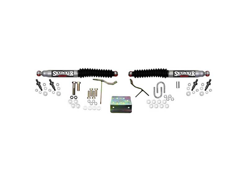 Skyjacker 9239 Steering Stabilizer Dual Kit Silver w/Black Boots 2009-2012 Ram 2500/3500
