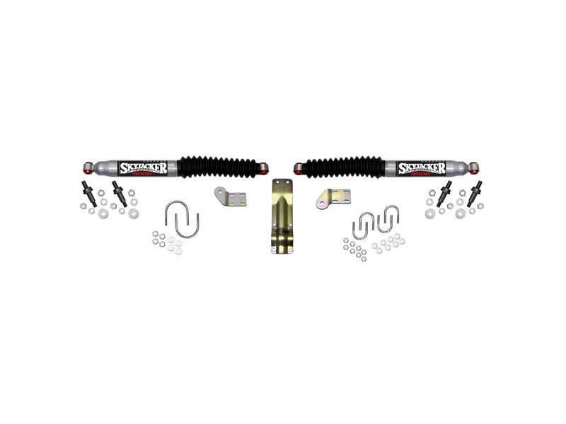 Skyjacker 9254 Steering Stabilizer Dual Kit Silver w/Black Boots 05-18 Ford F350/F250 Super Duty