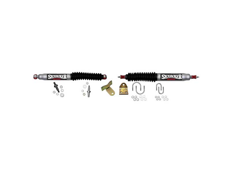 Skyjacker 9255 Dual Steering Stabilizer Kit Silver w/Black Boot 77-86 K30 77-78 K35 79-86 K3500