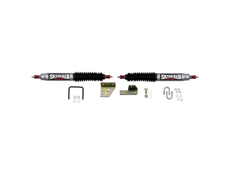 Skyjacker 9275 Steering Stabilizer Dual Kit Silver w/Black Boots 79-83 Toyota Pickup
