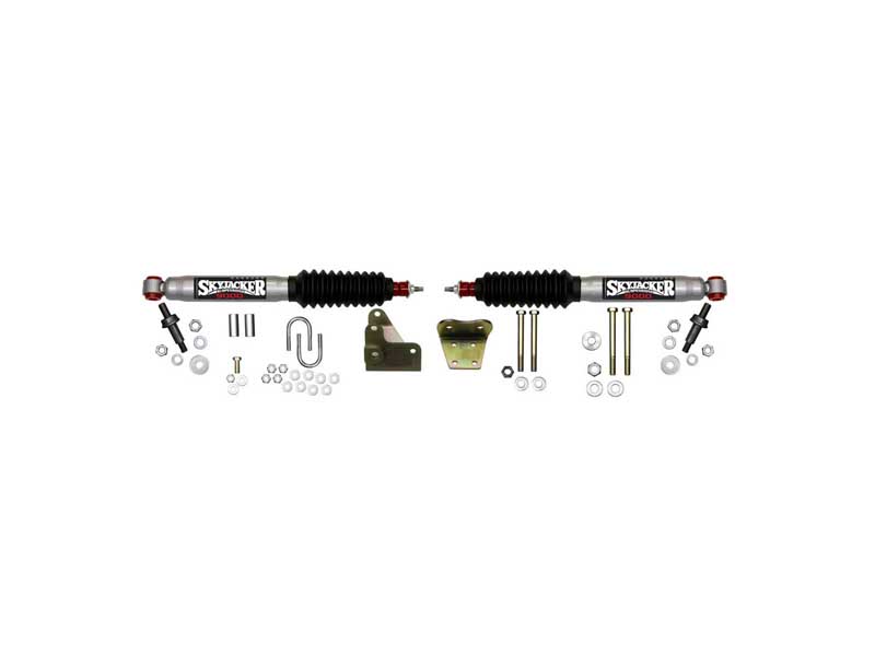 Skyjacker 9297 Steering Stabilizer Dual Kit Silver w/Black Boots 97-03 Ford F150