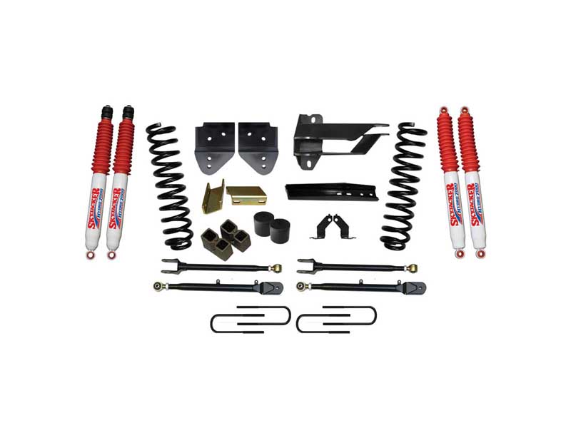 Skyjacker F174024K-H 4" Lift Kit w/Adjustable 4-Links with Hydro 7000 Shocks for 17-19 F250