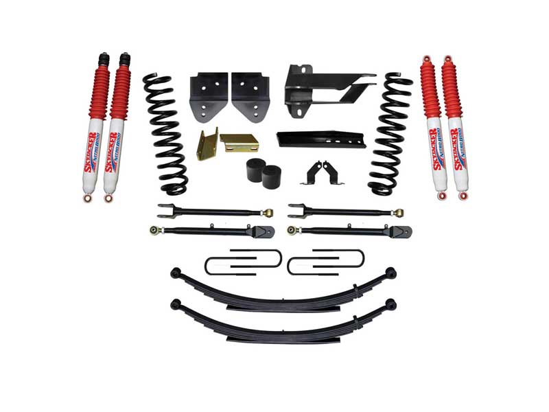 Skyjacker F174024KS-N 4" Lift Kit Adjustable 4-Links Nitro 8000 Shocks 17-19 F250/F350 Gas