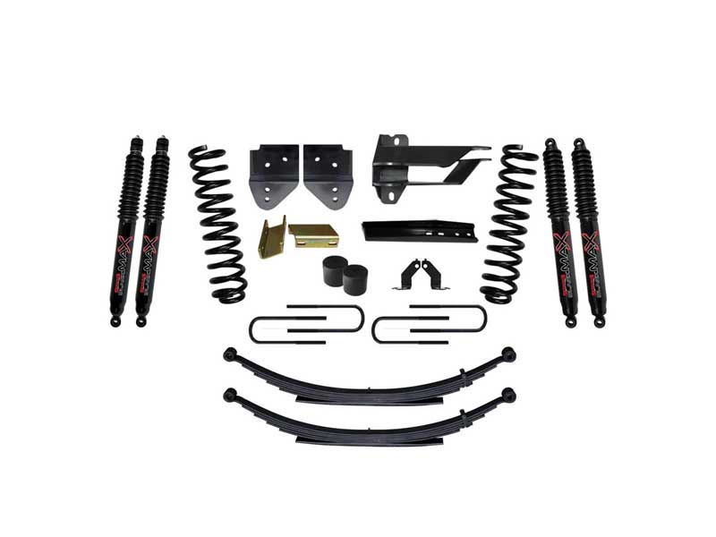 Skyjacker F17451KS-B 4" Lift Kit with Black Max Shocks for 17-19 Ford F250/F350 Super Duty Diesel