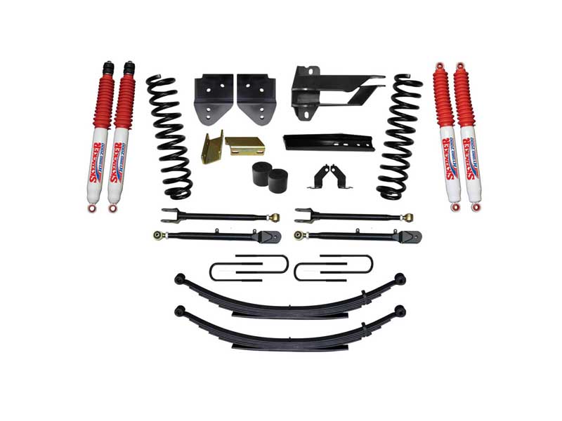 Skyjacker F174524KS-H 4" Lift Kit Adjustable 4-Link, Hydro 7000 Shocks for 17-19 F250/F350 Diesel