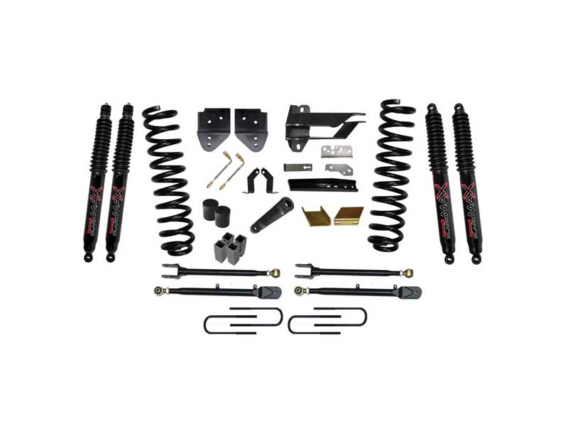 Skyjacker F176024K-B 6" Lift Kit w/Adjustable 4-Links with Black Max Shocks for 17-19 F250
