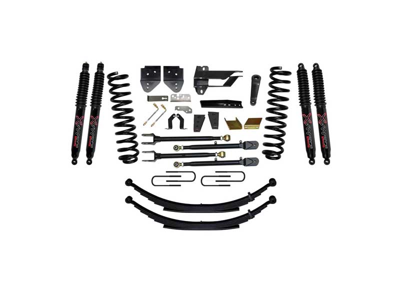 Skyjacker F17802KS-B 8.5" Lift Kit Adjustable 4-Links and Black Max Shocks for 17-19 F250/F350 Gas