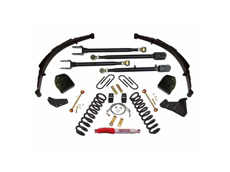 Skyjacker F84524KS 4" Lift Kit Kit with Variable Coil Spring 4-Link Conversion 08-10 F250