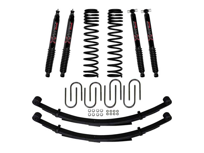 Skyjacker JC3158KSBLT 3" Lift Kit with Black Max Shocks for 84-01 Cherokee XJ Black Max Shocks