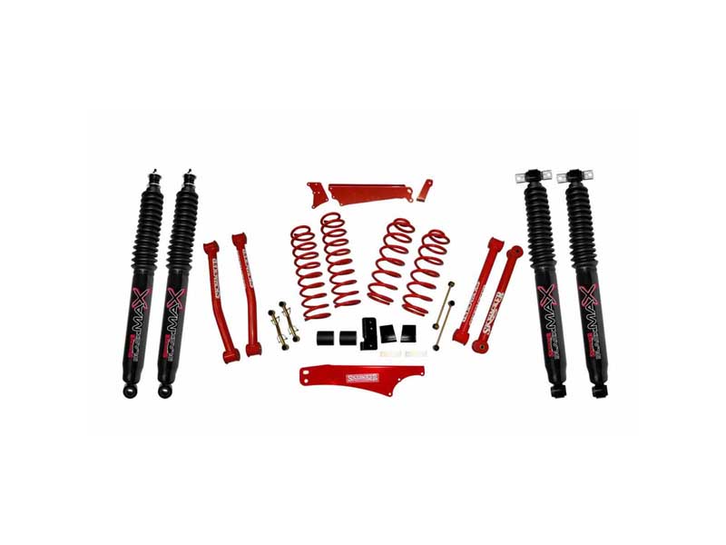 Skyjacker JK401KCR-B 4 - 5" Lift Kit with Black Max Shocks for 2007-2018 Wrangler JK
