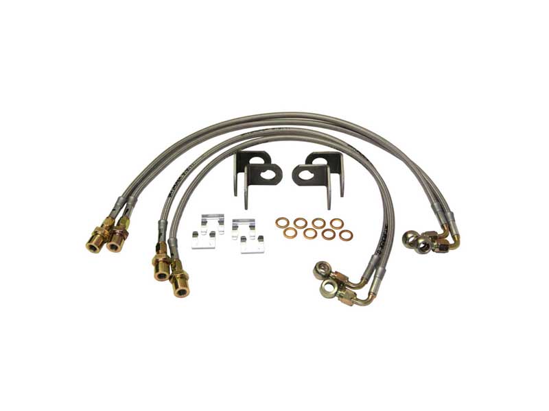 Skyjacker JKBL60 Front And Rear Stainless Steel Brake Line Kit for 2007-2018 Wrangler JK