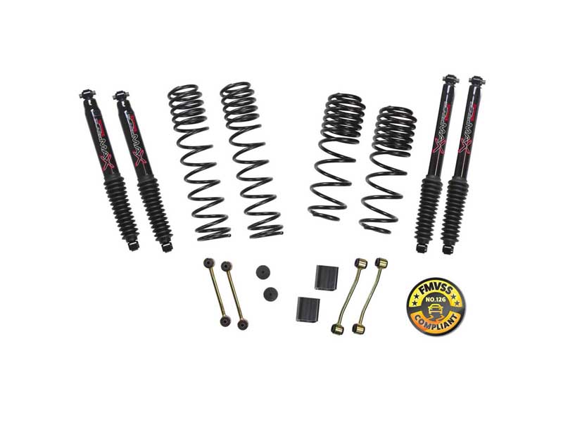 Skyjacker JL20RBPBLT Long Travel 2-2.5" Lift Kit with Black Max Shocks for 18-19 Wrangler Rubicon