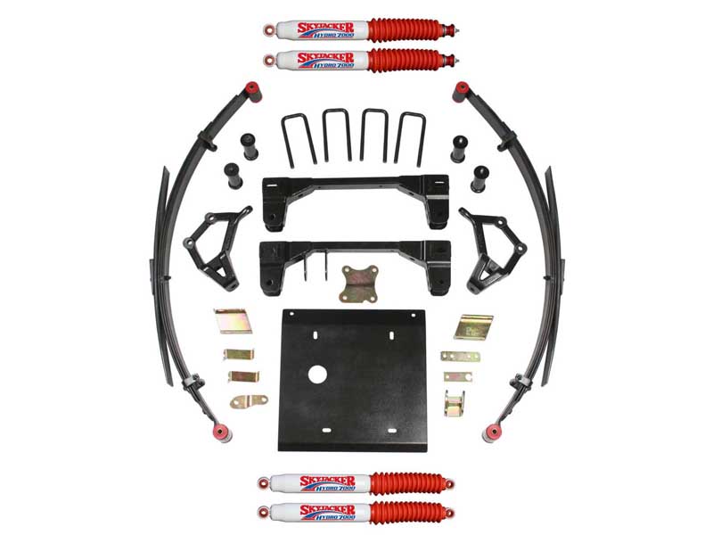Skyjacker T432RKS-H Lift Kit 86-89 4Runner w/Shock 4" Lift 3.25" Wide Rear U-Bolts Red