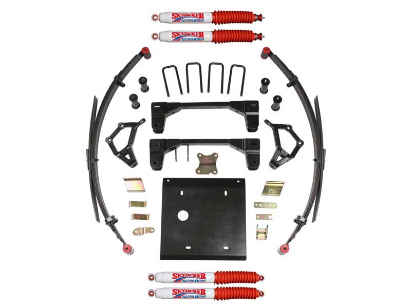 Skyjacker T432RKS-N Lift Kit 86-89 4Runner w/Shock Nitro Shocks 4" Lift 3.25" Wide Rear U-Bolts Red
