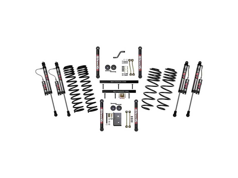 Skyjacker TJ403BKXLT 4" Lift Kit W/ADX 2.0 Remote Reservoir Shocks & Lower Links 03-06 Wrangler TJ
