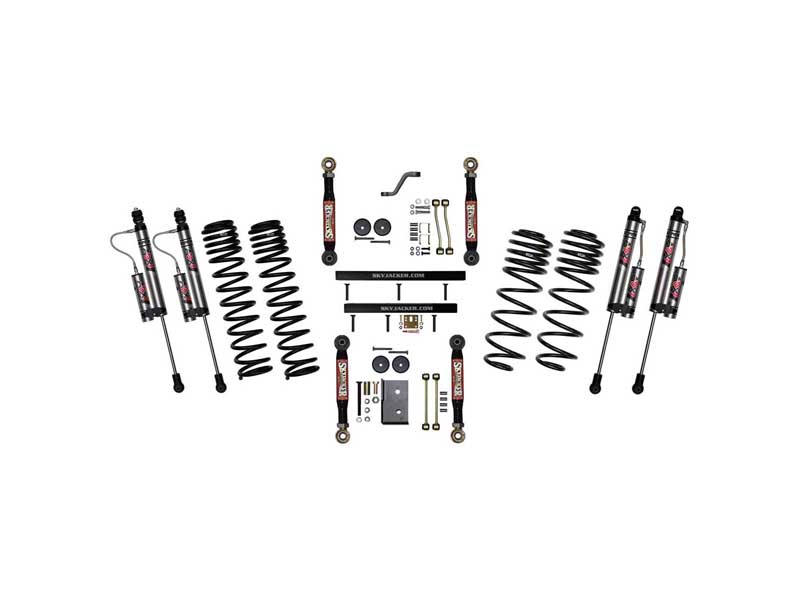 Skyjacker TJ403BKXLTX 4" Lift Kit W/ ADX 2.0 Remote Reservoir Shocks & Flex Links 03-06 Wrangler TJ