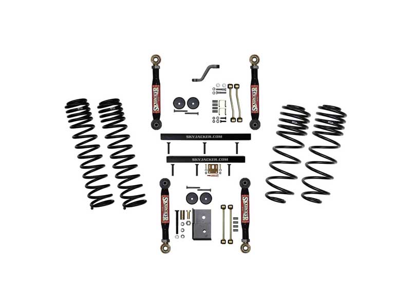 Skyjacker TJ403BLTX 4" Component Box W/Dual Rate Long Travel Coil Springs & Flex Links 2003-06 TJ