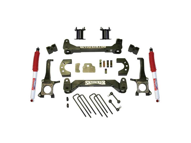 Skyjacker TU745BKH-R 4.5" Lift Kit 07-19 Tundra Includes 2 Hydro Shocks/Coil Springs Red Boot