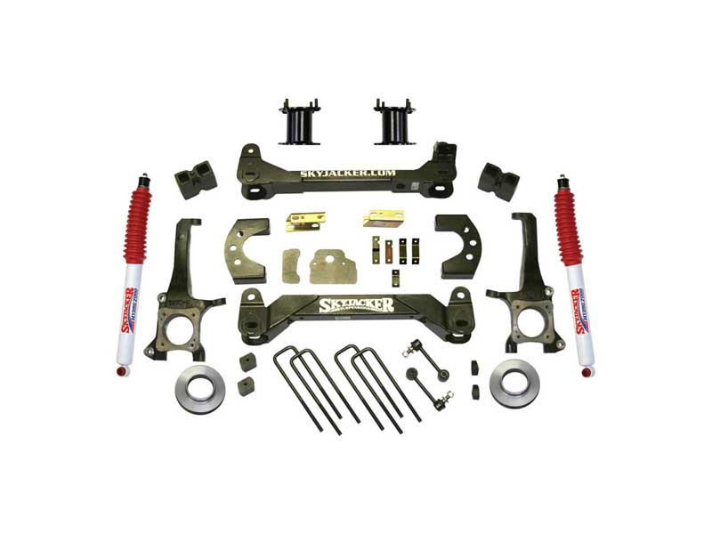 Skyjacker TU760BKH-R 6" Lift Kit 07-19 Tundra Includes 2 Hydro Shocks/Coil Spring Spacers Red Boot