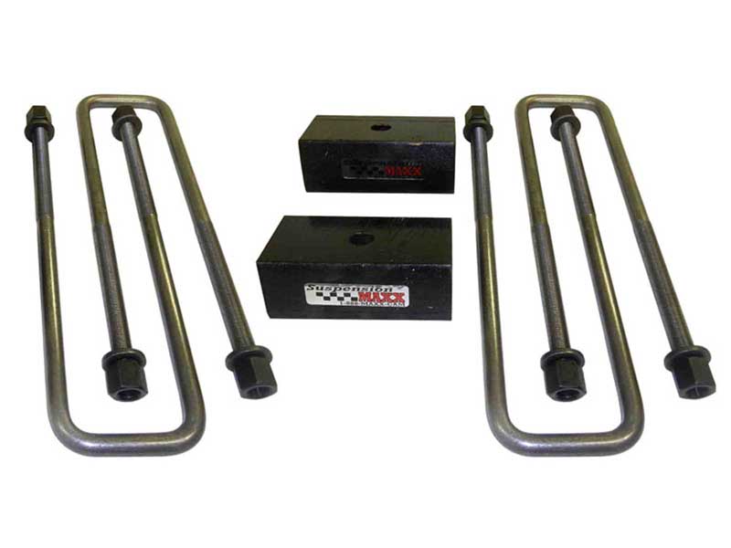 SuspensionMAXX SMX-156015 Rear HD Block & U-Bolt Lift Kit 1.5" For 2011-2025 GM HD 2/4WD