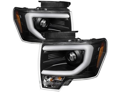 Spyder 5077646 LED Light Bar DRL Projector Headlights 2009-2014 Ford F-150 W/OEM Xenon