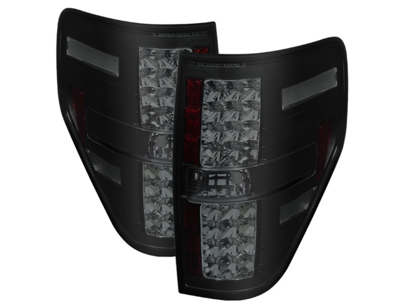 Spyder 5078148 LED Black Smoke Tail Lights for 2009-2014 Ford F-150 & F-150 SVT Raptor