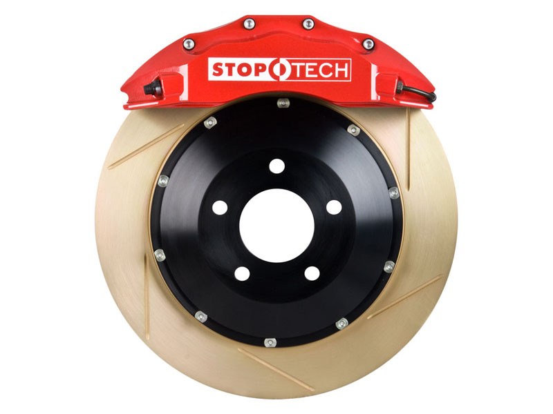 StopTech 83.192.6700.73 2010-2013 Camaro V6 Big Brake Kit 6-Piston Zinc Slotted 355mm Rotors Red Frt