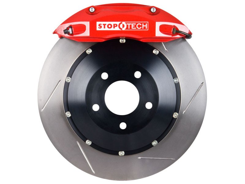 StopTech 83.193.0057.71 2010-2013 Camaro SS V8 Rear Big Brake Kit 4-Piston Slotted Rotors Red